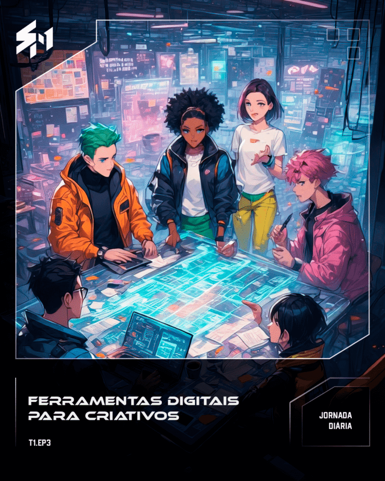 Uma equipa numa reunião de brainstorming