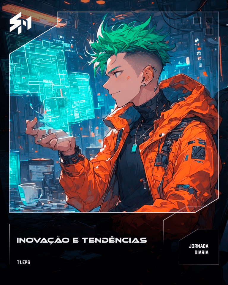 Marco sentado em frente ao computador.