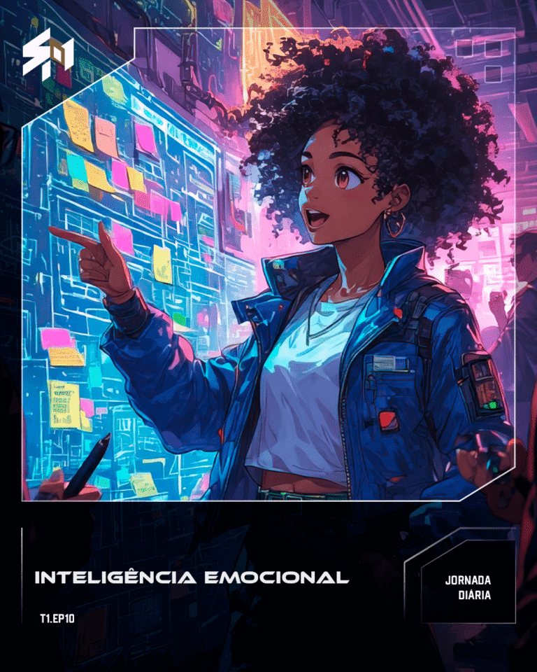 Maya ao lado de um mural.